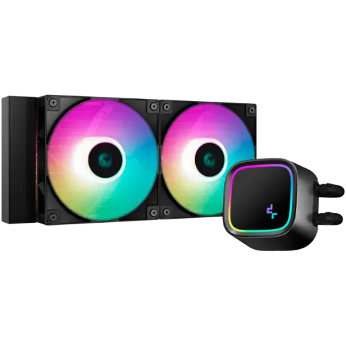 Охладител за процесор Охладител DeepCool LE520 240mm CPU Liquid Cooler 2x120mm ARGB PWM Fans Anti-Leak Technology ARGB P