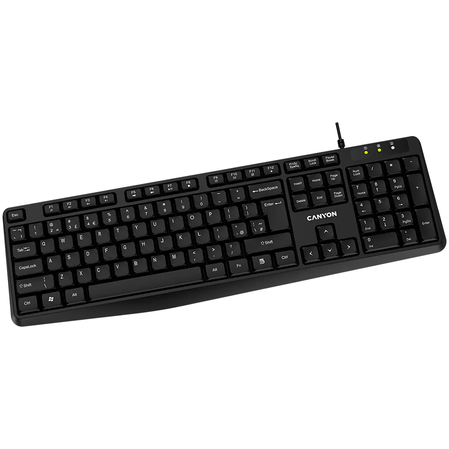 Клавиатура CANYON keyboard KB-1 EN/BG Wired Black - Image 38