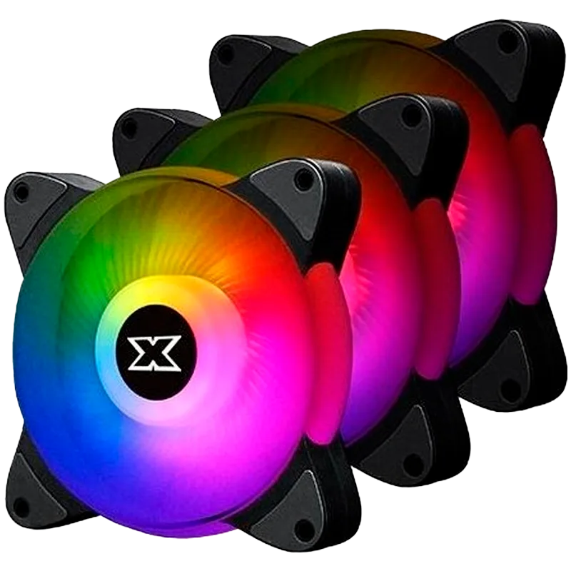 Вентилатор Xigmatek Galaxy III Essential EN45433 3x BX120 Fans ARGB MB SYBC Control Box & Remote Controller Color