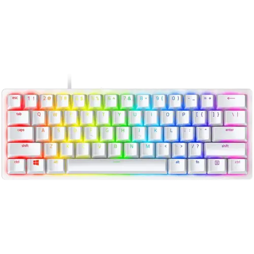 Геймърска клавиатура Razer Huntsman Mini White Linear Optical Switch size 60% RGB Chroma Doubleshot PBT Keycaps Standard