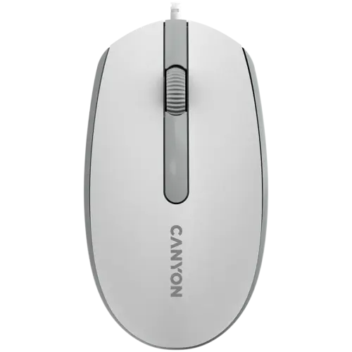 Мишка за компютър CANYON mouse M-10 Wired White Grey