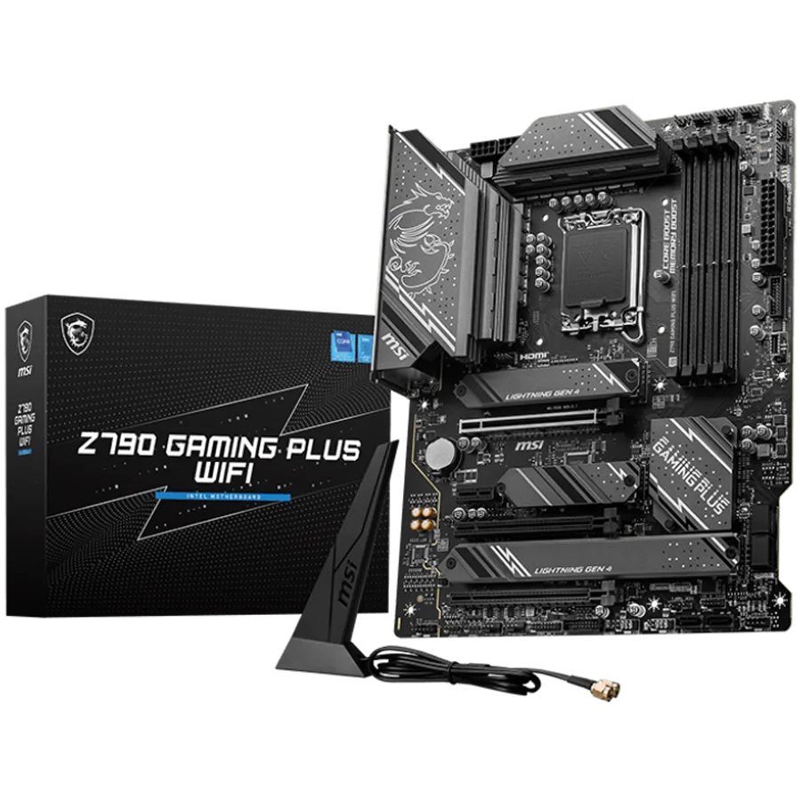 Дънна платка MSI Z790 GAMING PLUS WIFI LGA 1700 4xDDR5 Dual Channel DDR5 up to 7200+(OC)MHz 3x PCIe x16 slot 4x M.2 slo