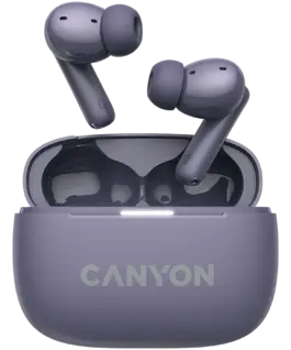 Bluetooth слушалки CANYON headset OnGo TWS-10 ANC+ENC Purple