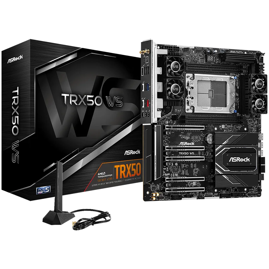 Дънна платка ASRock MB TRX50 WS sTR5 AMD TRX50 SATA 6Gb/s DDR5 EATX