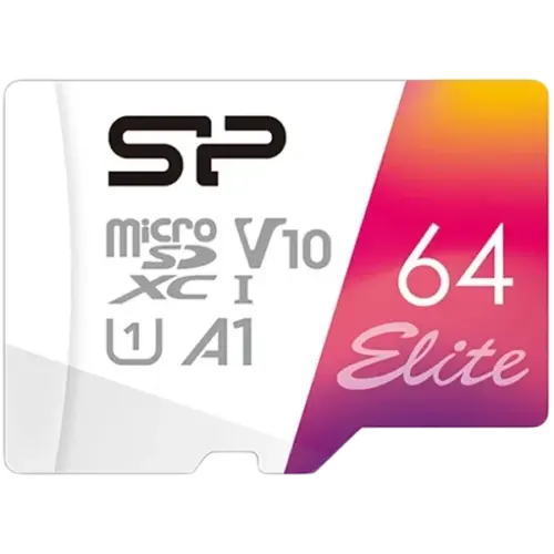 Карта памет SILICON POWER 64GB Elite microSDHC/SDXC U1 V10 Full HD 1080p