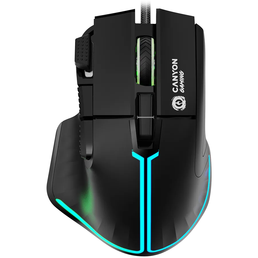 Геймърска мишка CANYON mouse Fortnax GM-636 RGB 9buttons Wired Black