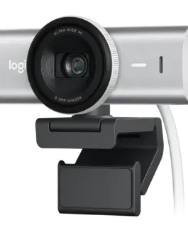 Уеб камера LOGITECH MX Brio 4K Ultra HD Webcam - PALE GREY - 2.4GHZ - EMEA28-935 - B2C