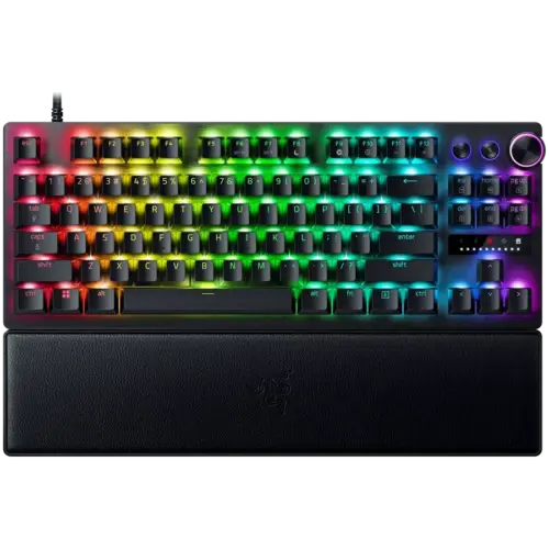Геймърска клавиатура Razer Huntsman V3 Pro Tenkeyless Gaming keyboard Analog Optical Switch gen2 Razer Chroma RGB Magnet