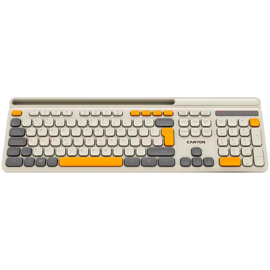 Клавиатура CANYON keyboard HKB-W03 EN AAA Wireless Beige - Image 37