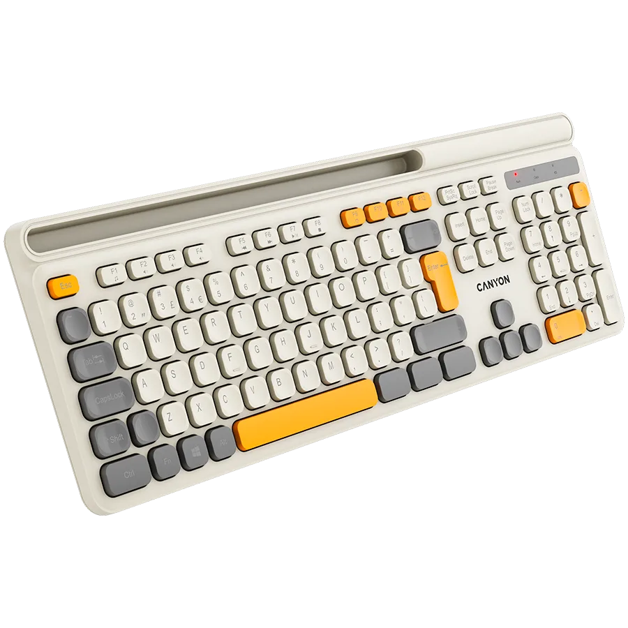 Клавиатура CANYON keyboard HKB-W03 EN AAA Wireless Beige - Image 40