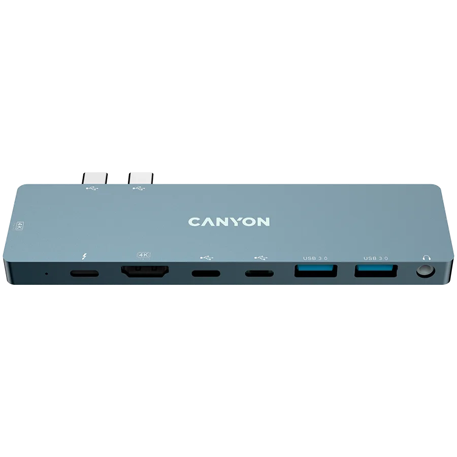 USB хъб CANYON hub DS-8 8in1 Thunderbolt 4k Space Grey