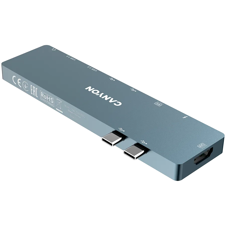 USB хъб CANYON hub DS-8 8in1 Thunderbolt 4k Space Grey - Image 77
