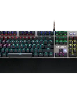 Геймърска клавиатура CANYON Nightfall GK-7 Wired Gaming KeyboardBlack 104 mechanical switches60 million times key life 2
