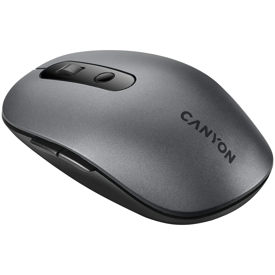 Безжична мишка CANYON MW-9, 2 in 1 Wireless optical mouse with 6 buttons, DPI 800/1000/1200/1500, 2 mode(BT/ 2.4GHz), Battery AA*1pcs, Grey, 65.4*112.25*32.3mm, 0.092kg - Image 69