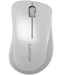 Безжична мишка CANYON MW-11 2.4 GHz Wireless mouse with 3 buttons DPI 1200 Battery:AAA*2pcs pearl white grey67*109*38mm