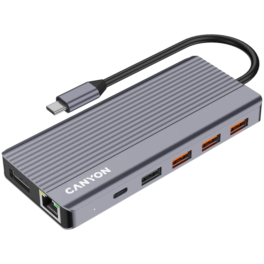 USB хъб CANYON hub DS-16 13in1 4k USB-C Grey - Image 10