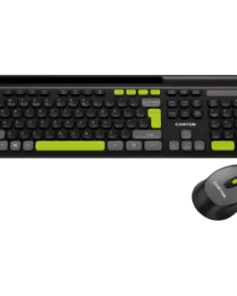 Alternative view of Клавиатура CANYON HSET-W5 EN Keyboard+Mouse AAA+AA Wireless Black