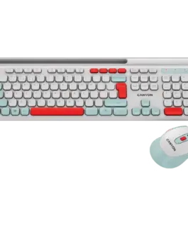Alternative view of Клавиатура CANYON HSET-W5 EN Keyboard+Mouse AAA+AA Wireless White