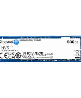 SSD диск Kingston 500GB NV3 SSD M.2 2280 PCIe 4.0 NVMe Read: 5000/ Write: 3000MB/s