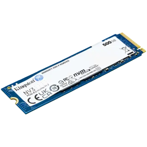 Alternative view of SSD диск Kingston 500GB NV3 SSD M.2 2280 PCIe 4.0 NVMe, Read: 5,000/ Write: 3,000MB/s