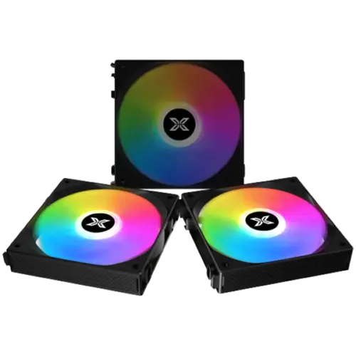 Вентилатор Starlink EN41303 3PCS Black Easy Clip On & Smart Link Fan2PCS ARGB & PWM CableMini ARGB ControllerColor