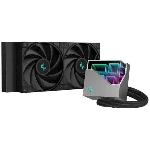 Охладител за процесор Охладител DeepCool LT520 240mm CPU Liquid Cooler 2x120mm FK120 PWM FDB Fans 4th Gen Water Pump ARG