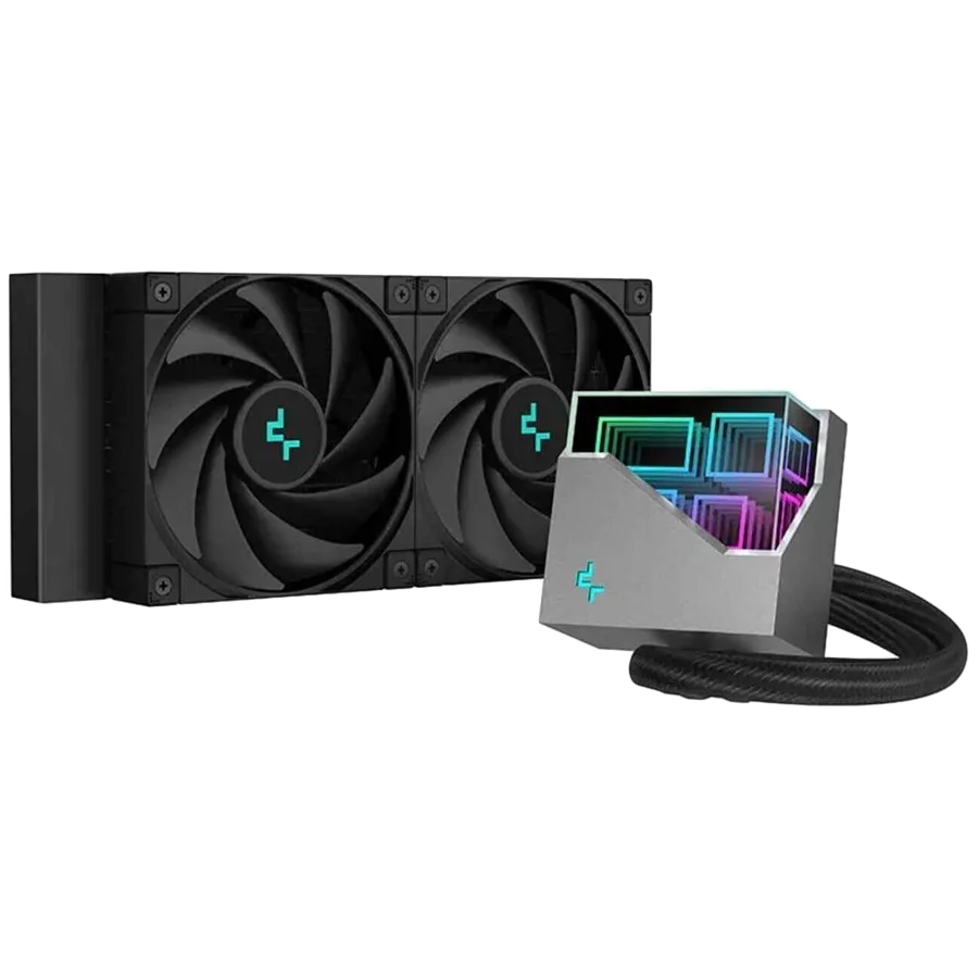 Охладител за процесор Охладител DeepCool LT520 240mm CPU Liquid Cooler 2x120mm FK120 PWM FDB Fans 4th Gen Water Pump ARG