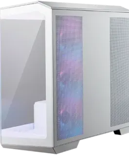 Кутия за компютър MSI MAG PANO M100R PZ WHITE Micro - ATX Tower M-ATX(Back-connect supported) / ITX 1x USB 3.2 Gen 1 Typ