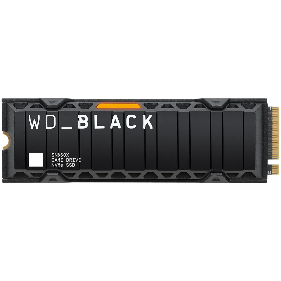 SSD диск SSD WD Black SN850X HeatSink 2TB M.2 2280 PCIe Gen4 x4 NVMe Read/Write: 7300/6600 MBps IOPS 1200K/1100K TBW: