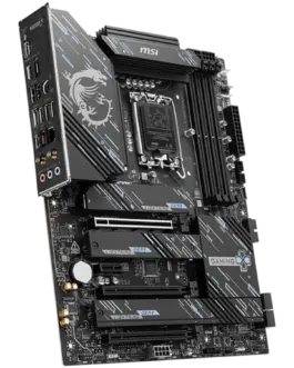 Alternative view of Дънна платка MSI Z890 GAMING PLUS WIFI LGA 1851, Dual Channel DDR5 up to 9200(OC)MHz, 3x PCIe x16 slots, 4x M.2 slot, 4xUSB 2.0, 2xUSB 5Gbps A, 1xUSB 10Gbps A, 1xUSB 10Gbps C, 1x HDMI, 1x Type-C DP,1x DP, 5GbpsLAN, 7.1 Audio, 3y warranty