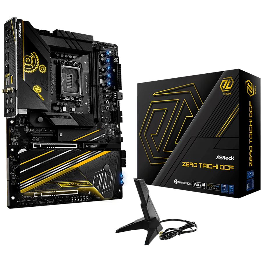 Дънна платка ASROCK MB Desktop Z890 Taichi OCF S1851 2x DDR5 2x PCIe 5.0 x16 1x PCIe 4.0 x4 1x Blazing M.2 5x Hyper M.2