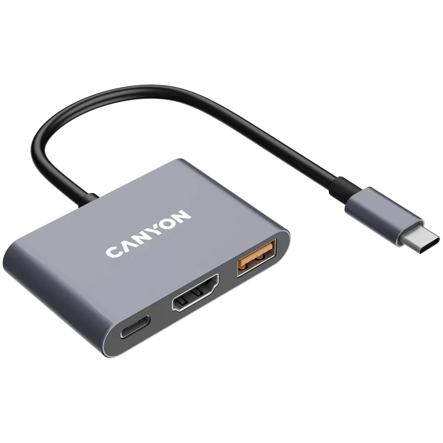 USB хъб CANYON hub DS-4 3in1 USB-C Grey - Image 9