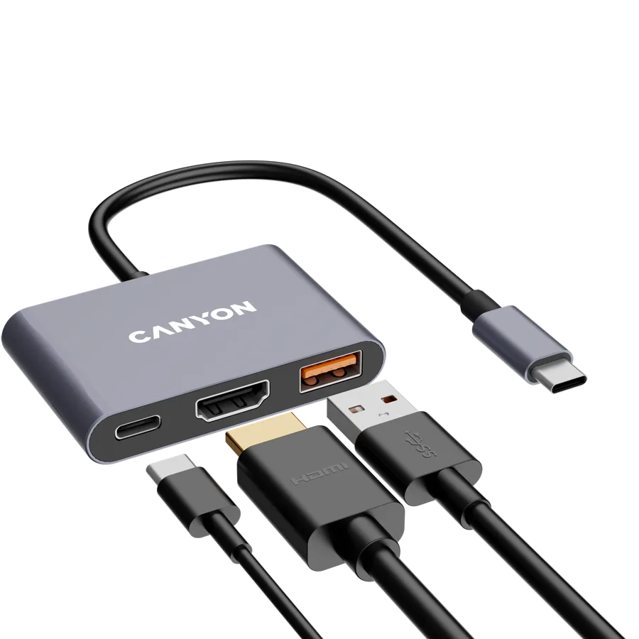 USB хъб CANYON hub DS-4 3in1 USB-C Grey - Image 10