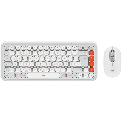 Клавиатура LOGITECH POP ICON COMBO - OFF WHITE - US INTL - BT - INTNL-973