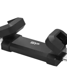 Alternative view of Външен SSD диск Silicon Power 1TB DS72 Dual USB-C/USB 3.2 Gen 2, Portable External SSD, Steam Deck and iPhone 15 Pro, R/W: up to 1050MB/s; 850MB/s, Black