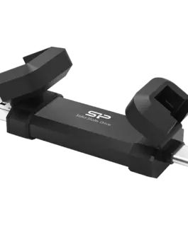 Alternative view of Външен SSD диск Silicon Power 500GB DS72 Dual USB-C/USB 3.2 Gen 2, Portable External SSD, Steam Deck and iPhone 15 Pro, R/W: up to 1050MB/s; 850MB/s, Black