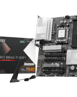 Дънна платка MSI PRO B840-P WIFI ATX Socket AM5 4x DDR5 Dual Channel DDR5 up to 8000(OC)MHz 5x PCIe x16 slot 2x M.2 slot