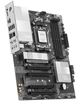 Alternative view of Дънна платка MSI PRO B840-P WIFI, ATX, Socket AM5, 4x DDR5 Dual Channel DDR5 up to 8000(OC)MHz, 5x PCIe x16 slot, 2x M.2 slot, 4x USB 2.0, 2x USB 5Gbps, 1x USB 10Gbps, 1x USB 10Gbps Type-C, HDMI, 7.1 HD Audio, 2.5G LAN, WiFi, BT, 3Y