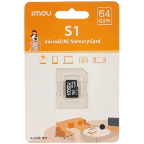 Карта памет Imou microSDXC 64GB Class 10 U3 V30 EAN: 6939554929755