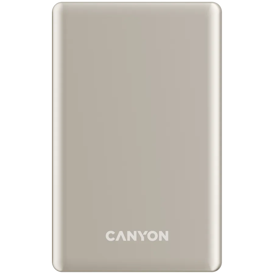 Външна батерия CANYON power bank OnPower 505 slim Magnetic 5000 mAh PD20W Beige