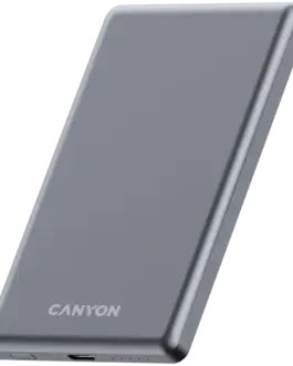 Alternative view of Външна батерия CANYON power bank OnPower 505 slim Magnetic 5000 mAh PD20W Dark Grey