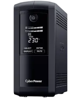UPS CyberPower UPS с AVR Line-Interactive LCD display700VA/390W 4x Schuko Runtime at 90W ( min ):33 Surge and Spike prot
