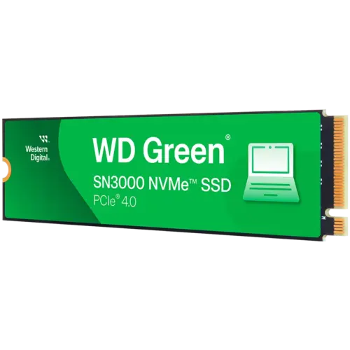 SSD диск SSD WD Green SN3000 1TB M.2 2280 S3-M PCIe Gen4 x4 NVMe Read/Write: 5000/4200 MBps TBW: