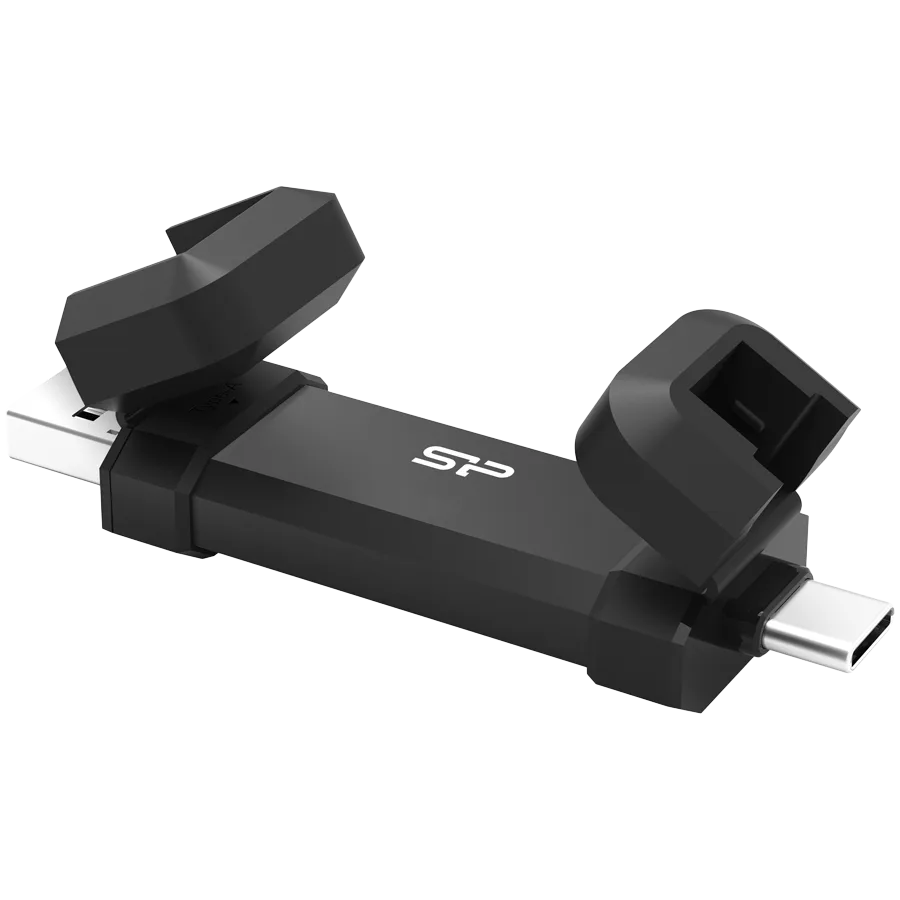 Външен SSD диск Silicon Power DS72 250GB USB Type-A and USB Type-C 3.2 Gen 2 Black - Image 4