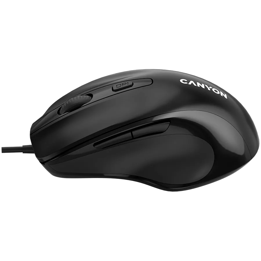 Мишка за компютър CANYON mouse M-6 Wired Black - Image 64
