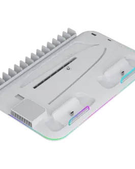 Геймпад CANYON cooling stand CS-51 RGB PS5 Slim/DE Charge White