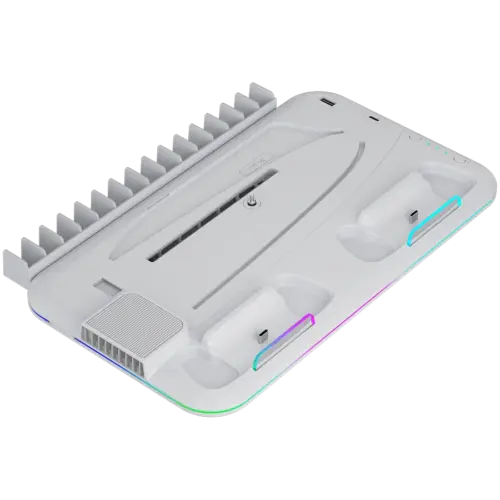 Геймпад CANYON cooling stand CS-51 RGB PS5 Slim/DE Charge White