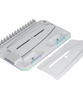 Alternative view of Геймпад CANYON cooling stand CS-51 RGB PS5 Slim/DE Charge White