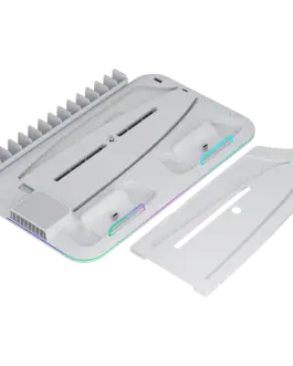 Alternative view of Геймпад CANYON cooling stand CS-51 RGB PS5 Slim/DE Charge White