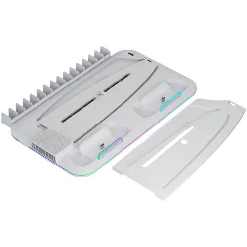 Alternative view of Геймпад CANYON cooling stand CS-51 RGB PS5 Slim/DE Charge White